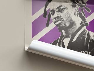 Denzel Curry poster with vibrant design on thick matte paper.