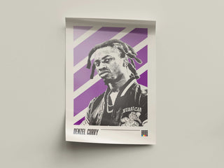 Denzel Curry poster on matte paper, unframed, available in multiple sizes.