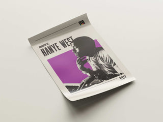 Kanye West poster on thick matte paper, museum-quality print.