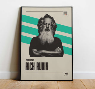 Rick Rubin poster with iconic music producer design on matte paper.