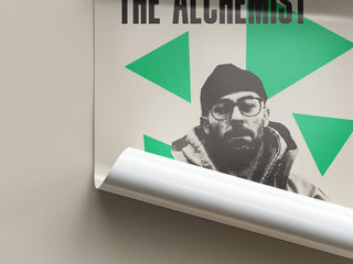 Museum-quality poster of The Alchemist, hip-hop producer and rapper, with a matte finish.