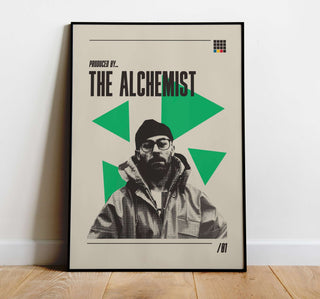 Poster of hip-hop producer The Alchemist, museum-quality matte finish, no frame.