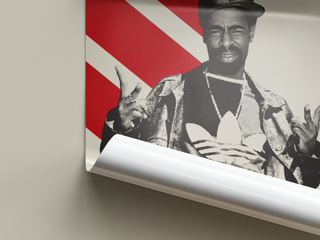 Museum-quality Mac Dre poster with thick matte paper, available in six sizes.