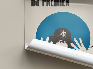 Museum-quality DJ Premier poster on thick matte paper, perfect for studios and beatmakers.