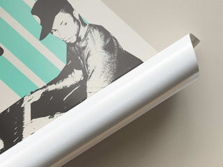 Museum-quality poster of Pharrell Williams on thick matte paper.