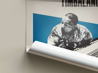 Museum-quality Timberland poster featuring acclaimed music producer, available in multiple sizes.