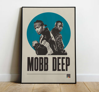 Mobb Deep poster featuring iconic hip-hop duo, museum-quality print.