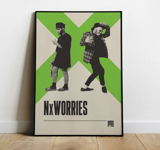 NxWorries tribute poster with vibrant design, featuring museum-quality matte paper.