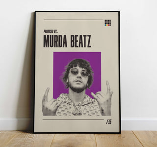 Murda Beatz museum-quality poster with thick matte paper, available in multiple sizes.