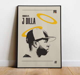 Museum-quality J Dilla poster on matte paper without frame.