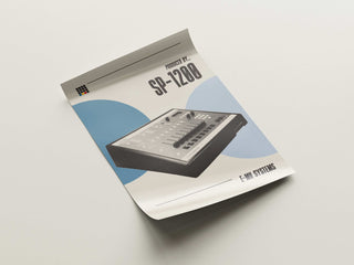 Museum-quality poster of the iconic SP-1200 sampler on thick matte paper, available in various sizes.