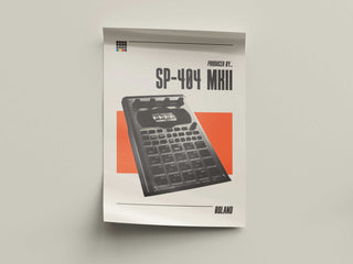 Roland SP-404 MK2 poster on thick matte paper, showcasing sound design excellence.