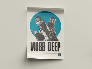 Mobb Deep poster with iconic duo illustration on museum-quality matte paper.