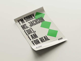 OutKast "Ms. Jackson" lyrics poster featuring iconic line, museum-quality matte paper, six sizes.