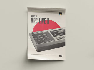 MPC LIVE II poster on matte paper with Akai design.