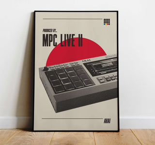 MPC LIVE II poster in frame, sleek design, museum-quality, matte paper.