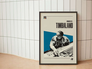 Timbaland museum-quality poster with matte finish, available in six sizes.