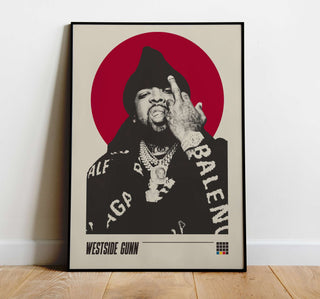 Westside Gunn poster, museum-quality matte paper, hip hop art decor, six sizes available.