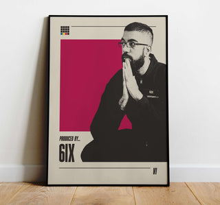 Museum-quality 6ix hip-hop producer poster on matte, low-glare paper; frame not included.