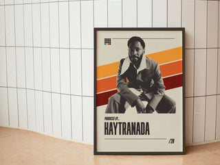 Kaytranada museum-quality poster with bold design and vibrant colors, shipped unframed, available in six sizes.