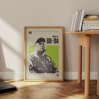 Boi-1da music producer poster on thick matte paper, available in multiple sizes, unframed.