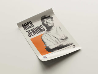 Museum-quality Mick Jenkins poster on thick matte paper, featuring introspective hip-hop artist, available in various sizes.