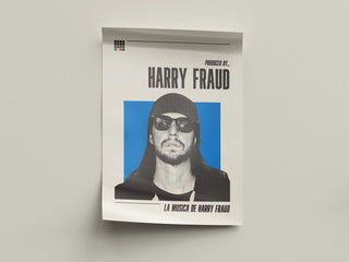 Harry Fraud poster, museum-quality, matte paper, hip-hop producer art.