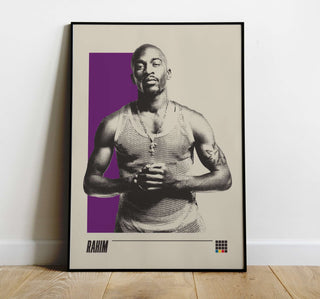 Poster of Rakim, legendary rapper and lyricist, museum-quality print, thick matte paper, frame not included.