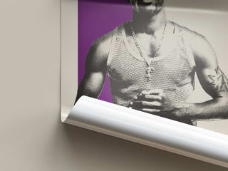 Museum-quality Rakim poster on matte paper, rolled view.