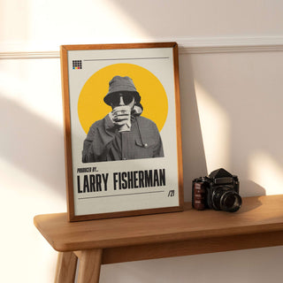 Museum-quality Larry Fisherman poster on matte paper, unframed, featuring alter ego of Mac Miller. Available in six sizes.